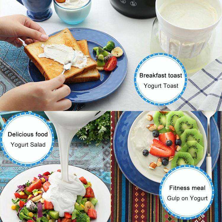 Bear SNJ-C10T1 Fully Automatic Ceramic Yogurt Cup Rice Wine Cheese Machine Yogurt Machine, Glass ...