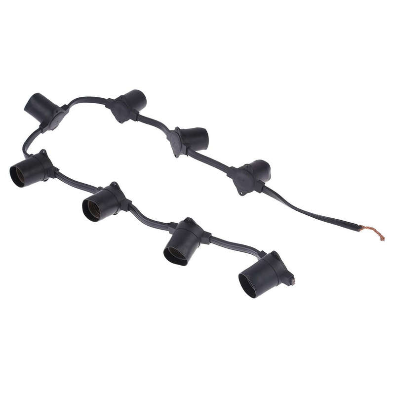 E27 Lamp Holder 8 Heads Hanging Wire Chandelier Lamp Holder Bulb Base Power Cable, Cable Length: ...