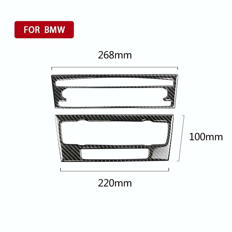 Carbon Fiber Car Central Control CD Panel Decorative Sticker for BMW E90 / E92 2005-2012, Non Nav...