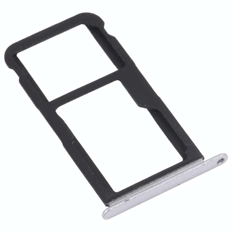 SIM Card Tray + SIM Card Tray / Micro SD Card Tray for Honor Play 6 (Silver)