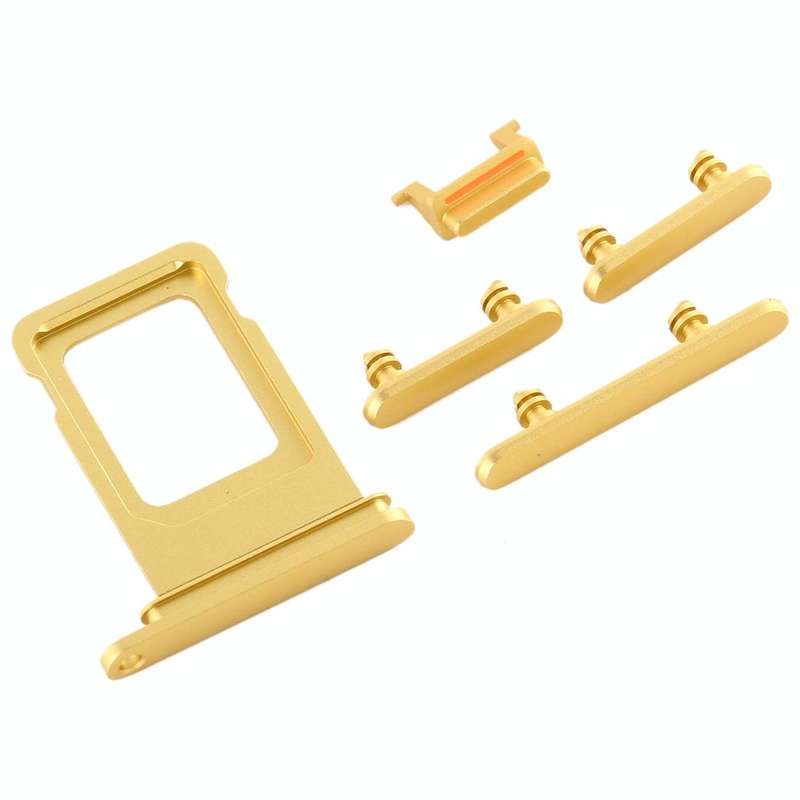 SIM Card Tray + Side Key for iPhone 11(Yellow)