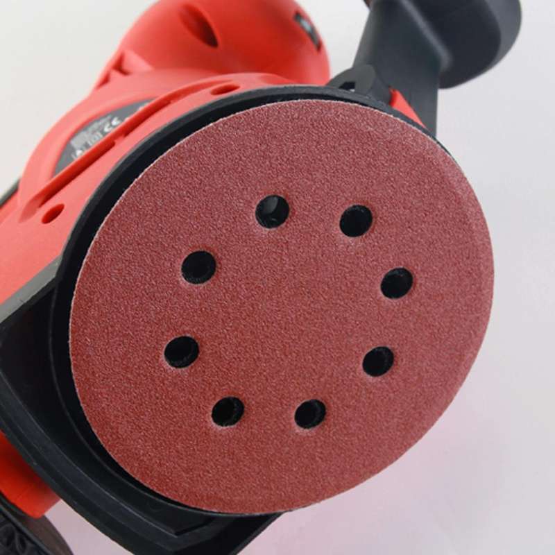 100 PCS 125MM Flocking Sandpaper 5 Inch 8 Hole Disc Sandpaper Self-adhesive Sandpaper, Grit:320 Mesh