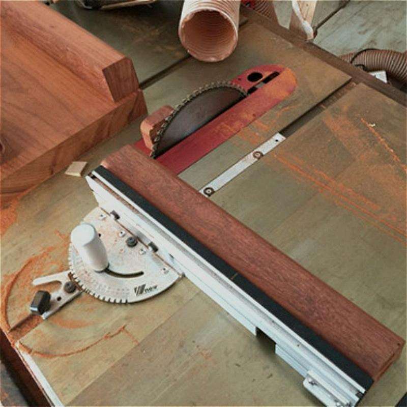 Woodworking Pusher Slide Ruler Woodworking Table Saw Measuring Tool, Style:Copper Handle + Tenon ...