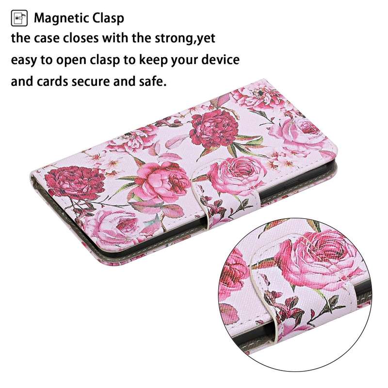 For Samsung Galaxy A33 5G Colored Drawing Pattern Flip Leather Case(Peony)