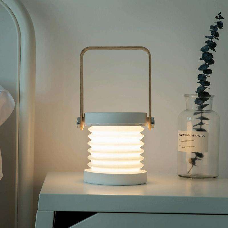 DC 5V Rechargeable Lantern Lamp Touch Control LED Light (Grey)