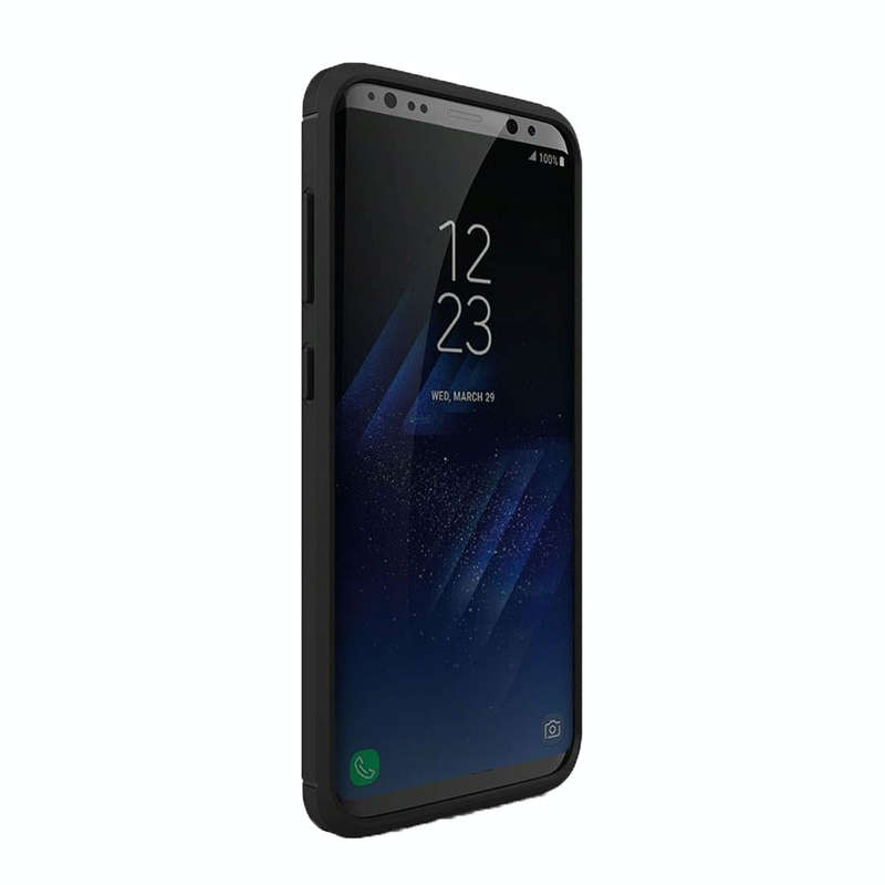 For Galaxy S8 Brushed Carbon Fiber Texture Shockproof TPU Protective Cover Case (Black)
