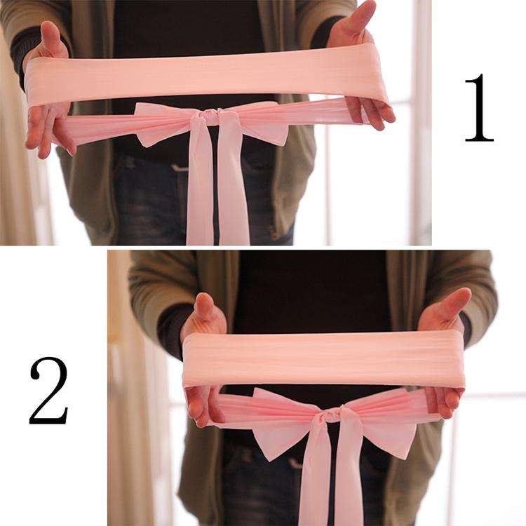 For Wedding Events Party Ceremony Banquet Christmas Decoration Chair Sash Bow Elastic Chair Ribbo...