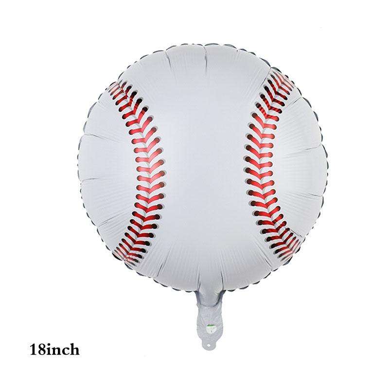 8 PCS Ball Team Game Sports Themed Party Decoration Balloons,Style: 18 -inch Baseball White