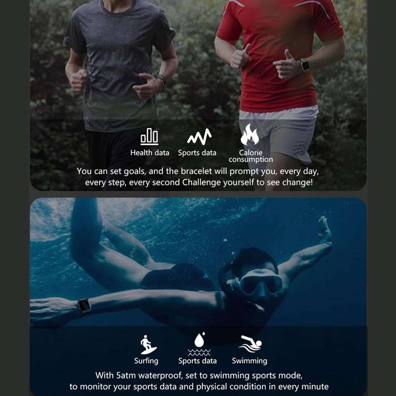 C20 1.71 inch TFT HD Screen Smart Watch, Support Heart Rate Monitoring/Blood Oxygen Monitoring(Gr...