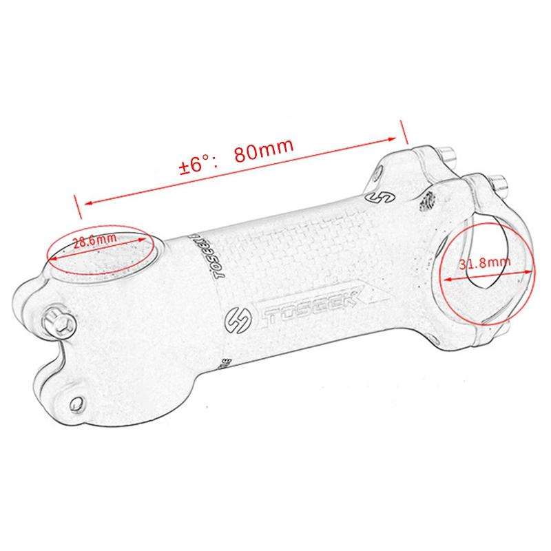 TOSEEK All Carbon Fiber 3KUD Texture Road Mountain Bike Ultra-light Handlebar Stem Riser Faucet, ...
