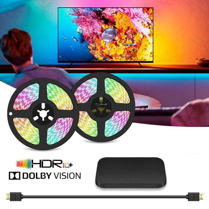 HDMI 2.0-PRO Smart Ambient TV Led Backlight Led Strip Lights Kit Work With TUYA APP Alexa Voice G...
