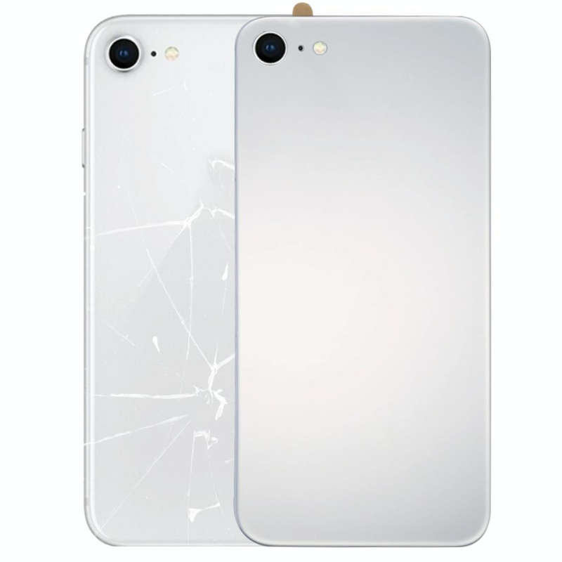 Glass Mirror Surface Battery Back Cover for iPhone 8 (Silver)