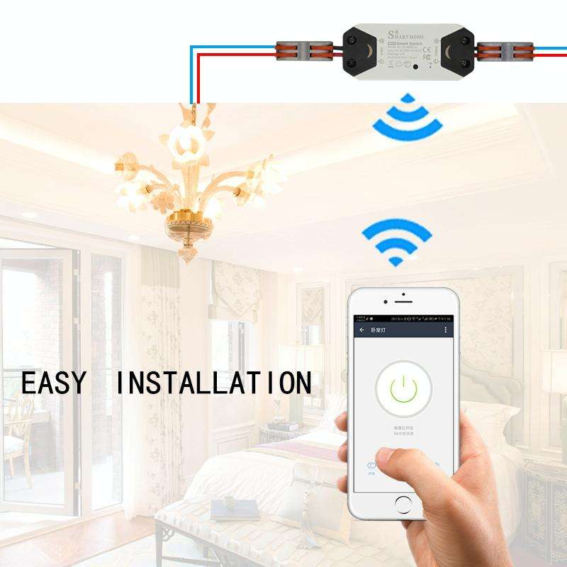 DIY WiFi Smart Light Switch Timer Universal Breaker Wireless Remote Control Works with Alexa Goog...