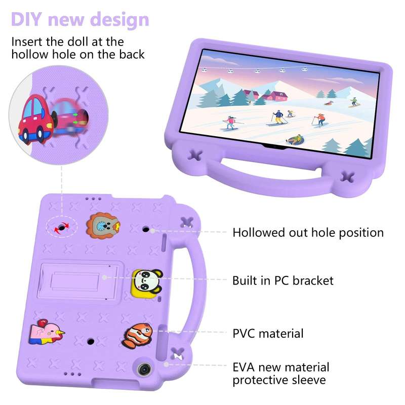 For Lenovo Tab M10 3rd Gen TB328FU / TB328XU 2022 10.1 Handle Kickstand Children EVA Shockproof T...