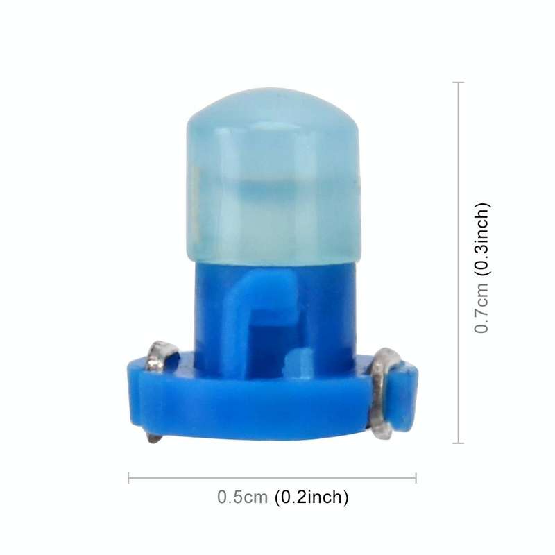 10 PCS 2W T3 Wedge Instrument Panel LED Light Dashboard Gauge Cluster Indicator Lamp Bulb(Blue Li...