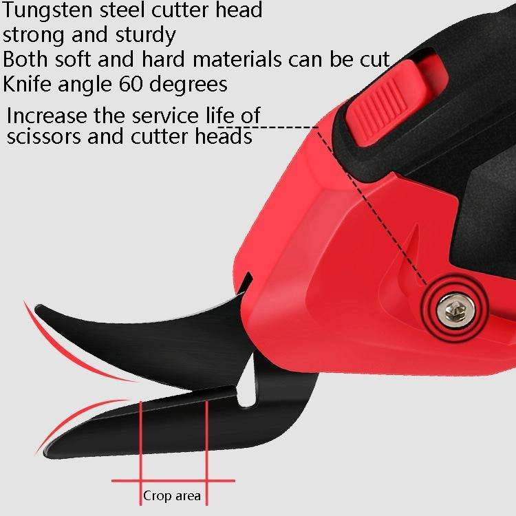 YOURTOOLS Y4005 12W Tungsten Steel Electric Scissors Clothing Leather Carpet Trimming Scissors, U...