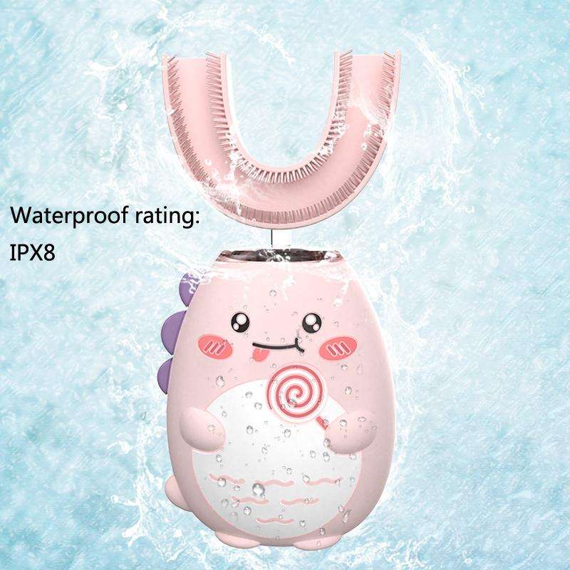 BS2088 Smart Waterproof U-Shaped Children Electric Toothbrush(Blue)
