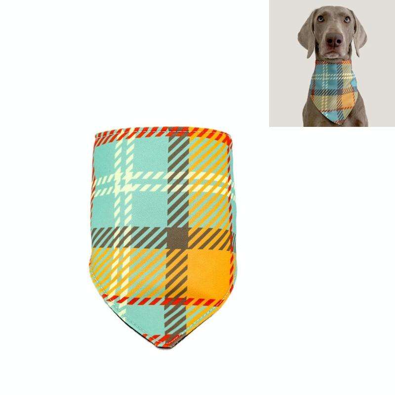Pet Triangle Towel Three-layer Thickened Waterproof Saliva Towel, Size: S(Yellow Green)