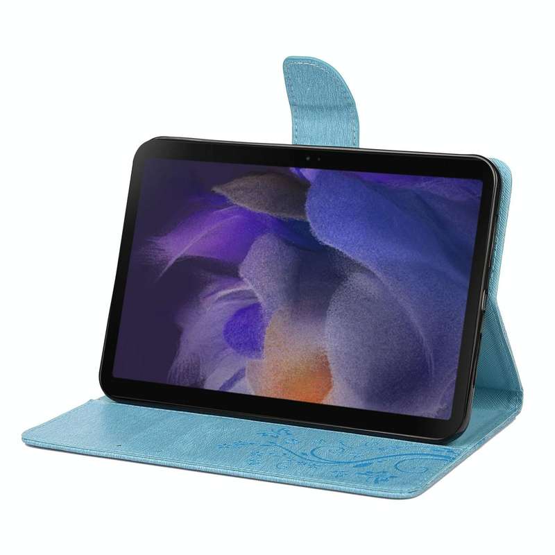 For Samsung Galaxy Tab A8 10.5 2021 X200 / X205 Butterfly Flower Embossing Pattern Leather Tablet...