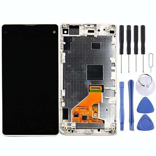 LCD Display + Touch Panel with Frame  for Sony Xperia Z1 Compact(White)