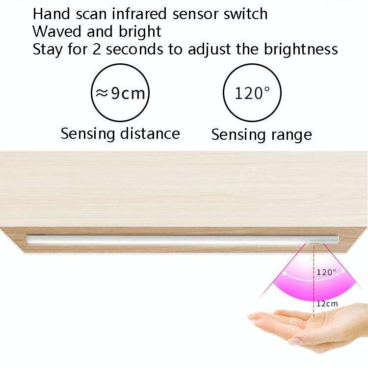 50cm LED Induction Cabinet Lamp USB Smart Sensing Light Strip(Warm White)