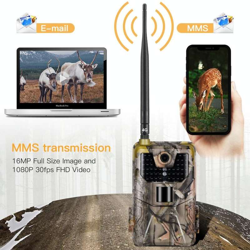 HC-900LTE 20MP 2K Wildlife Hunting Trail Camera Photo Traps Night Vision 4G SMS MMS SMTP Cellular...