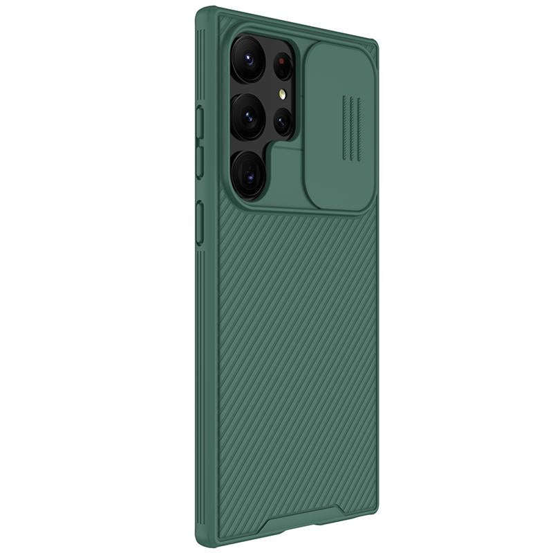 For Samsung Galaxy S23 Ultra 5G NILLKIN Black Mirror Pro Series Camshield Phone Case(Green)