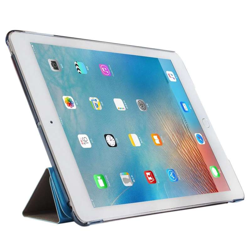 For iPad 9.7 (2018) & iPad 9.7 (2017) & iPad Air Silk Texture Horizontal Deformation Flip Leather...