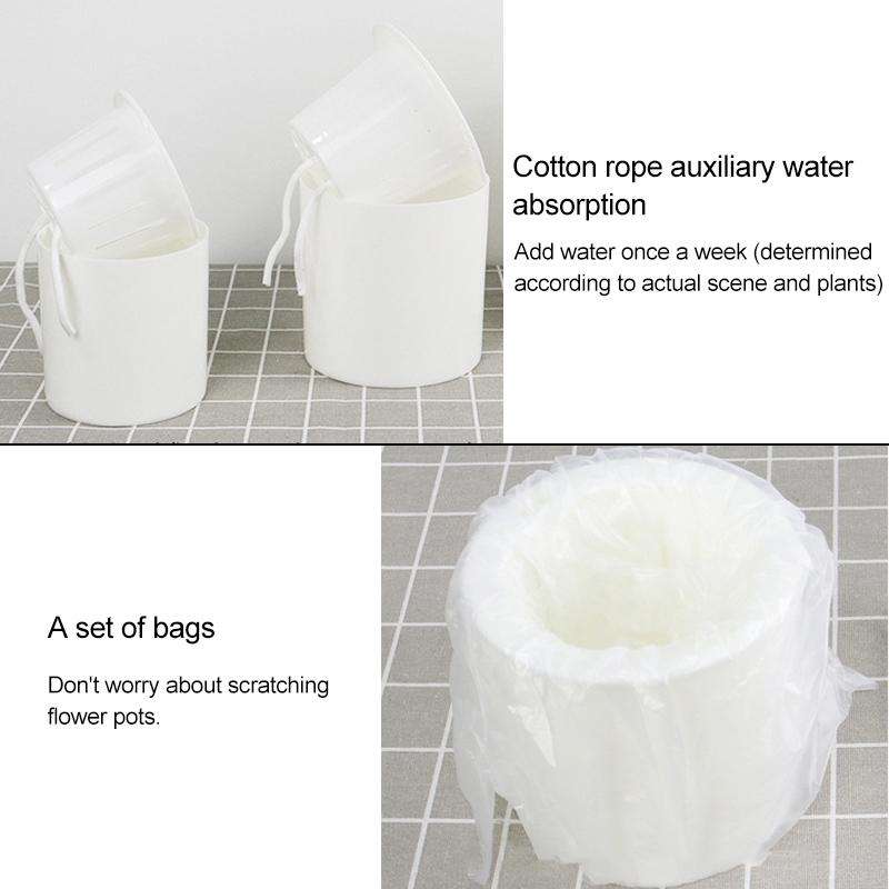 110mm PP Planter Flower Pot Automatic Water-absorbing Lazy Flower Pot, with Shelf