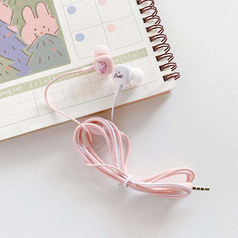 2 Pairs Heavy Bass Wired Headset Mobile Phone Universal Headset with Storage Box & Microphone(Bla...