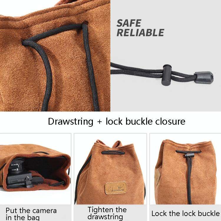 S.C.COTTON Liner Shockproof Digital Protection Portable SLR Lens Bag Micro Single Camera Bag Roun...