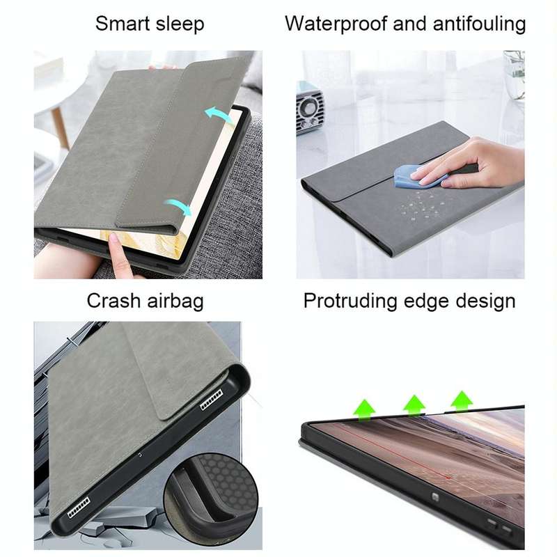 For Samsung S8+/S7 FE/S7+ GM 12.4 inch Adjustable Tablet Waterproof Anti-drop Protective Cover(Gray)