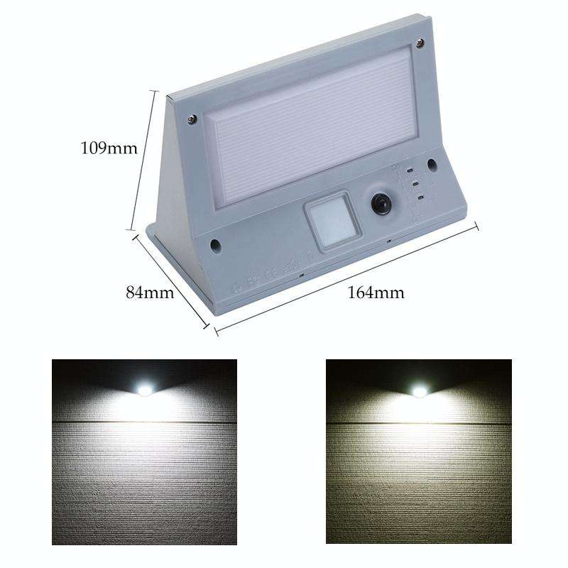 Outdoor Solar Body Sensing LED Lighting Wall Light(Warm White Light)