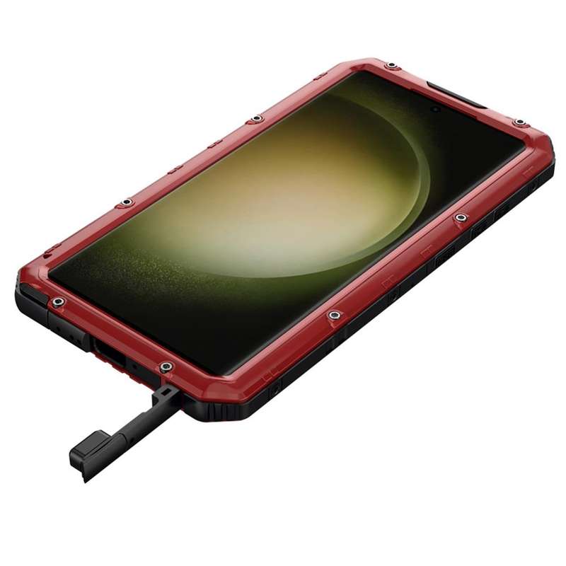 For Samsung Galaxy S23 Ultra 5G RedPepper Wolf 360 Full Body Rugged IP68 Waterproof Phone Case(Red)