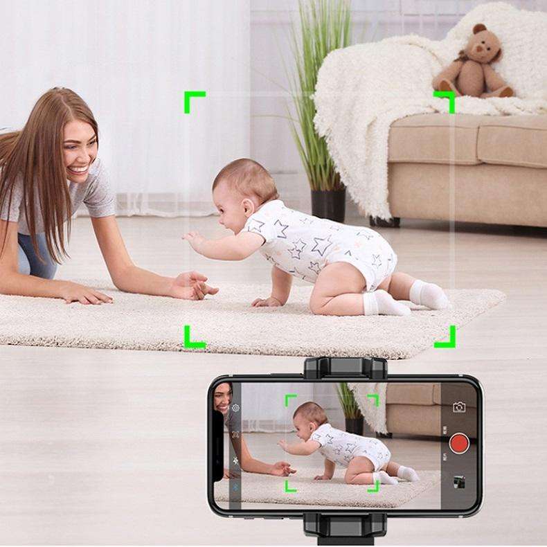 360-Degree AI Face Tripod Heads Tracking Holder(Black)