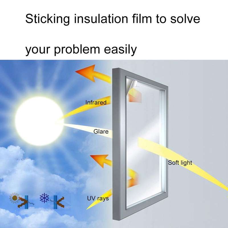 UV Reflective One Way Privacy Decoration Glass Window Film Sticker, Width: 40cm, Length: 1m(Silver)