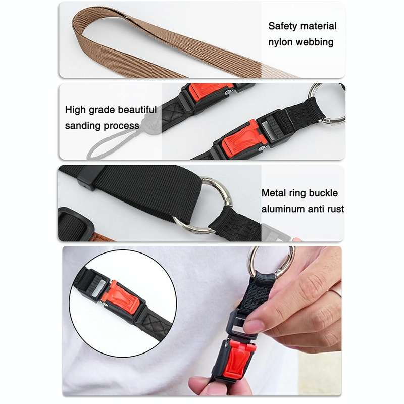 XJ03 Camera Shoulder Hanging Neck Strap(Khaki)