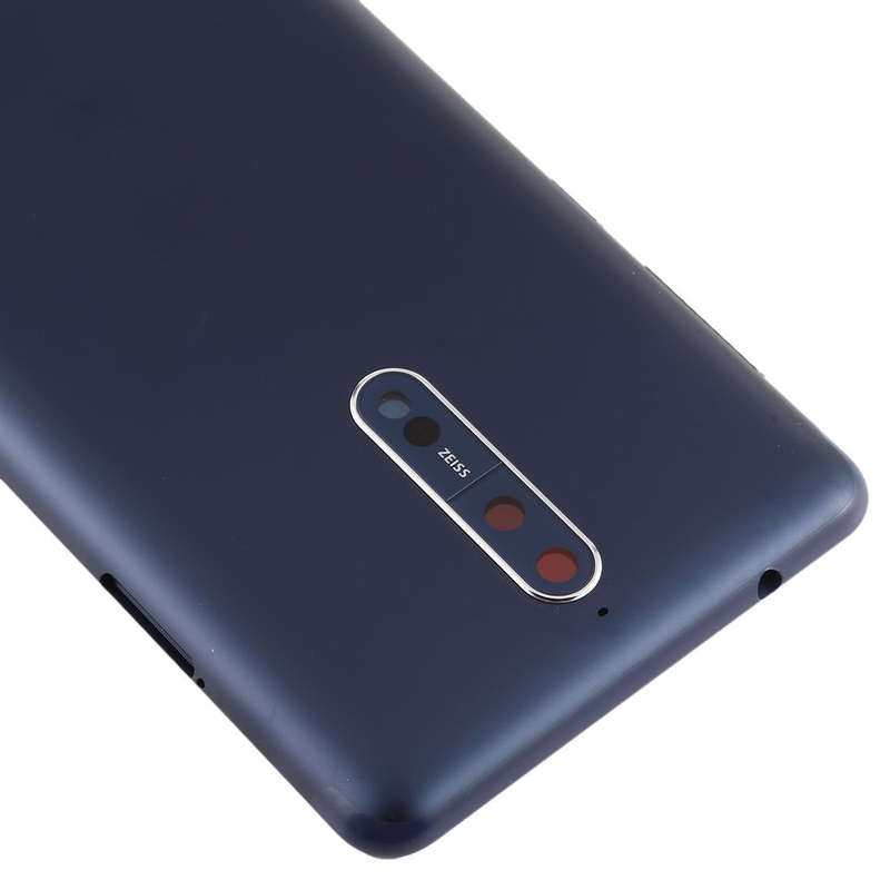 Battery Back Cover with Camera Lens & Side Keys for Nokia 8 / N8 TA-1012 TA-1004 TA-1052(Blue)