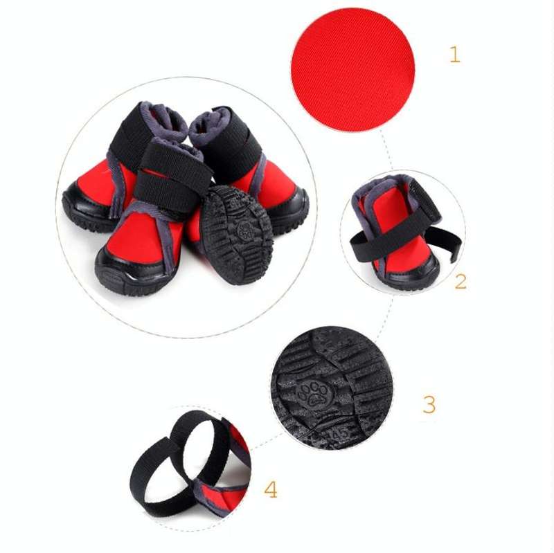 Pet Shoes Small Medium & Large Dogs Outdoor Sports Climbing Non-Slip Shoes, Size: 80(Orange)