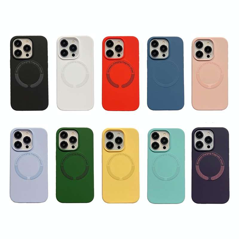 For iPhone 13 Pro Max Magsafe Magnetic Silicone Phone Case(Black)
