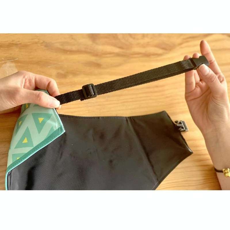 Pet Triangle Towel Three-layer Thickened Waterproof Saliva Towel, Size: S(Yellow Green)