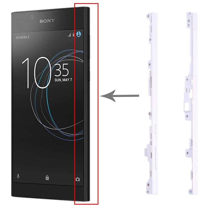 1 Pair Side Part Sidebar For Sony Xperia L1(White)