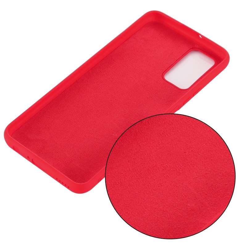 For Huawei P smart 2021 Pure Color Liquid Silicone Shockproof Full Coverage Case(Red)