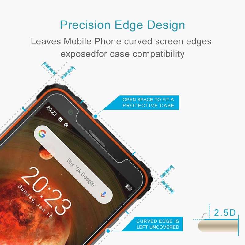 For Blackview BV6600 10 PCS 0.26mm 9H Surface Hardness 2.5D Explosion-proof Tempered Glass Non-fu...
