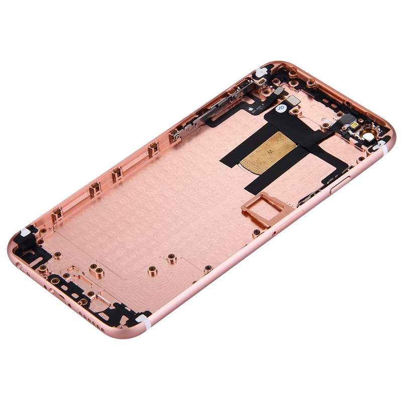 Full Housing Back Cover with Power Button & Volume Button Flex Cable for iPhone 6(Rose Gold)