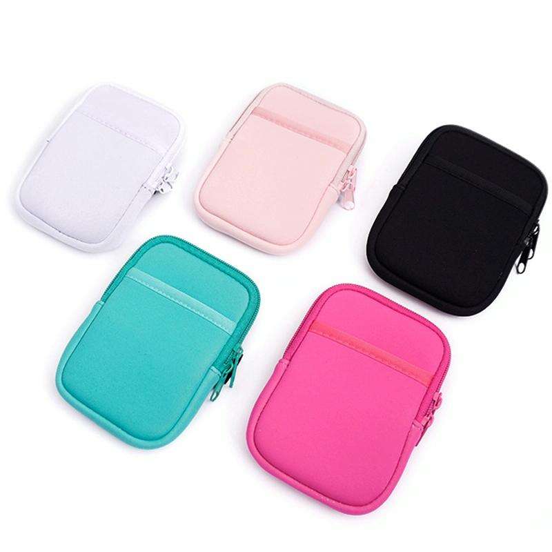 Water Cup Sided Storage Pockets With Zipper Fit For 40Oz Tumbler(Double Pocket-Black)