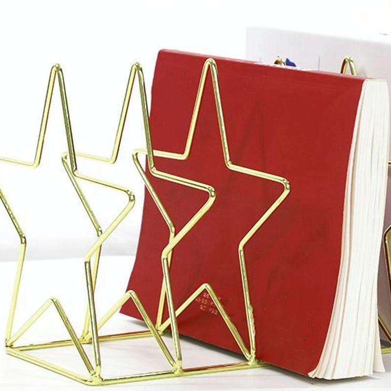 Gold S Shape Electroplated Bookend Desk Organizer Desktop Office Home Bookends Book Holder Book S...