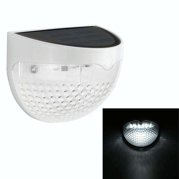 Semi-circular IP55 Waterproof Solar Light Control Fence Light Garden Lamp(White Light)