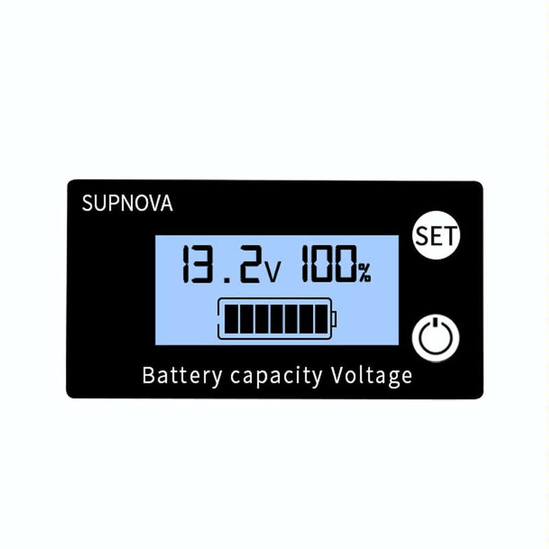 SUPNOVA DC 8-100V Battery Capacity Indicator Voltmeter Voltage Gauge,Style: Blue