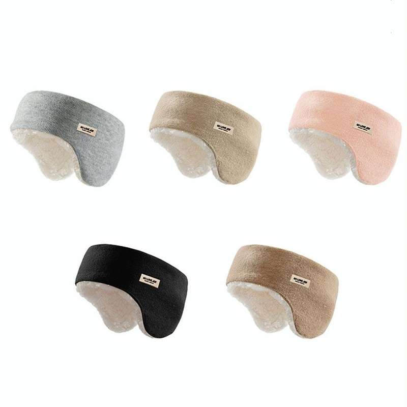Golovejoy Winter Warm Soundproof Earmuffs + Earplugs Set Sleep Eye Mask(Beige)
